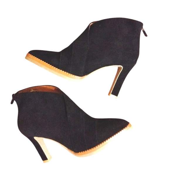 NEW Lolacruz Lure Black Suede Ankle Boots Platform Heeled Booties Size 7 - Picture 11 of 11